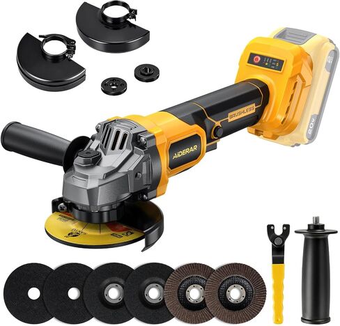 4-1/2" Cordless Angle Grinder Tool For Dewalt 20V (NO Battery) | Brushless Motor Efficiency, 3-Speed Adjustable Control, Quick Tool-Free Operation in Kuwait
