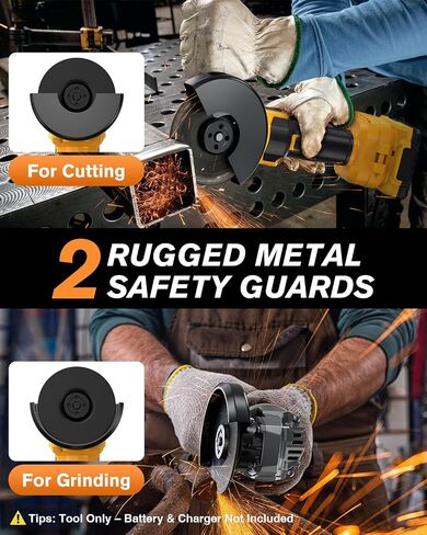 4-1/2" Cordless Angle Grinder Tool For Dewalt 20V (NO Battery) | Brushless Motor Efficiency, 3-Speed Adjustable Control, Quick Tool-Free Operation in Kuwait