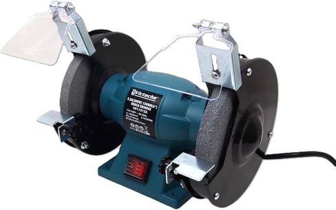 6" Bench Grinder 300W, 3540 RPM Electric Grinding & Polishing Machine, 2.5A with 2 Grinding Stones, Tool Rests & Eye Shields for Sharpening, Deburring, Rust Removal (Model VP11912A) in Kuwait