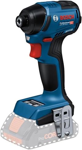 Bosch Professional 18V System Cordless Impact Driver GDR 18V-220 C (up to 3,400 RPM, Torque of 220 Nm, brushless Motor, Without Batteries and Charger, incl. 1 x Belt Clip, 1 x bit Holder) in Kuwait