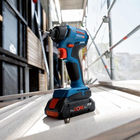 Bosch Professional 18V System Cordless Impact Driver GDR 18V-220 C (up to 3,400 RPM, Torque of 220 Nm, brushless Motor, Without Batteries and Charger, incl. 1 x Belt Clip, 1 x bit Holder) in Kuwait