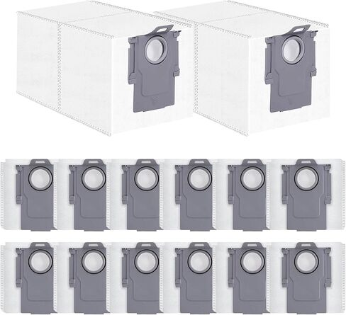 14-pack of QRevo dust bags, compatible with Roborock QV35A/QV35S, Qrevo S5V, Saros 20/10/10R/Z70, S8 MaxV/Max Ultra, Qrevo MaxV, and Qrevo S robot vacuums, 3-liter capacity in Kuwait