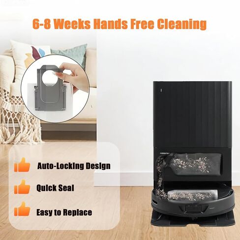 14-pack of QRevo dust bags, compatible with Roborock QV35A/QV35S, Qrevo S5V, Saros 20/10/10R/Z70, S8 MaxV/Max Ultra, Qrevo MaxV, and Qrevo S robot vacuums, 3-liter capacity in Kuwait
