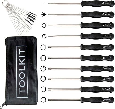 LIYYOO New (10pcs) Carburetor Adjustment Tool Screwdriver Kit + Cleaning Tool for Adjusting 2 Cycle Small Engine Carb Trimmer Weed Eater Chainsaw in Kuwait