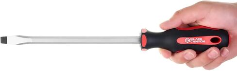 BLACK CANYON 4-Piece Slotted Screwdriver Set(1/8 to 3/8), Flat Head Screwdriver Set with CR-V Steel Blade, Heavy Duty Flat Tip Screwdrivers, Ergonomic Non-Slip Handle for Home Repair, Automotive & DIY in Kuwait