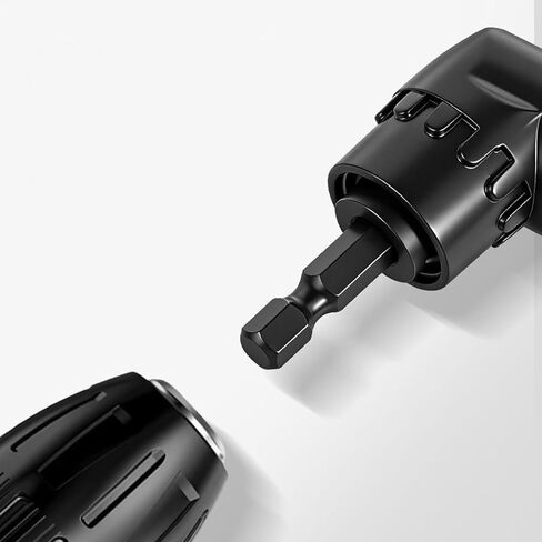Right Angle Drill Driver - 105 Degree Adapter for Electric Drill & Screwdriver, Ideal for DIY Home Projects & Tight Space Repairs, Black in Kuwait