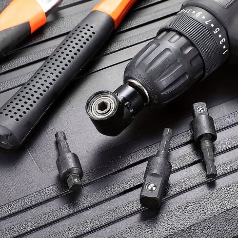 Right Angle Drill Driver - 105 Degree Adapter for Electric Drill & Screwdriver, Ideal for DIY Home Projects & Tight Space Repairs, Black in Kuwait