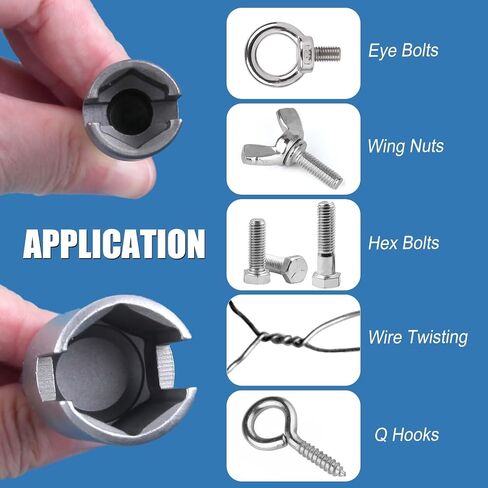 2 Pack Power Wing Nut Driver Set (2 Size 12mm,19mm) Wing Nut Drill Bit Socket Wrench Tool Set with 1/4 Quick Connect Hex Shank for Panel Nuts C Hook Bolts Eye Screws Q-Hanger in Kuwait