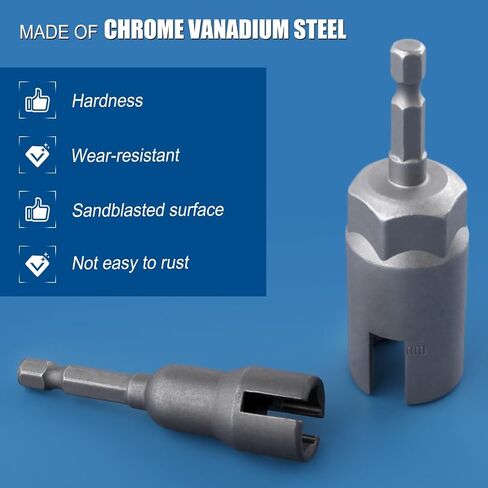 2 Pack Power Wing Nut Driver Set (2 Size 12mm,19mm) Wing Nut Drill Bit Socket Wrench Tool Set with 1/4 Quick Connect Hex Shank for Panel Nuts C Hook Bolts Eye Screws Q-Hanger in Kuwait