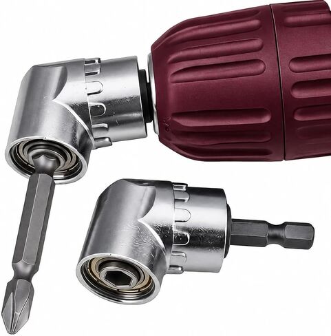 105 Degree Angle Bit Adapter Corner Tool for Electric Screwdriver Heavy Duty Carbon Steel 9.09cm Shaft for Tight Spaces in Kuwait