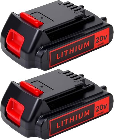 20V 4.0Ah Battery for Black and Decker Lithium-Max Tools 2-Pack | High-Capacity Replacement Lithium-Ion Battery, Compatible with LBXR20 LBXR2020 LBX20 LBXR2520 LB2X4020 LB2XR20 in Kuwait