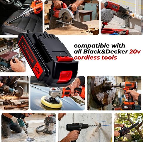 20V 4.0Ah Battery for Black and Decker Lithium-Max Tools 2-Pack | High-Capacity Replacement Lithium-Ion Battery, Compatible with LBXR20 LBXR2020 LBX20 LBXR2520 LB2X4020 LB2XR20 in Kuwait