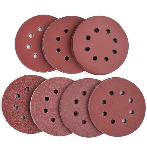 5-Inch 8-Hole Hook and Loop Sanding Discs Fine Mixed Grits, 60-Pack | 600/800/1000/1200/1500/2000 Fine Assorted Grit Sandpaper for 5 Inch Random Orbit Sander in Saudi Arabia