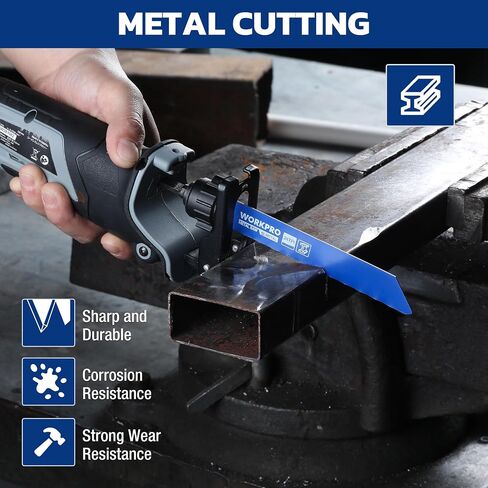WORKPRO 32-Piece Reciprocating Saw Blade Set with Organizer Pouch | Reciprocating Saw Blades for Metal & Wood Cutting, Tree Pruning in Kuwait