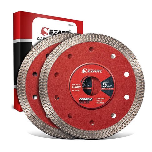 EZARC 3 inch Super Thin Diamond Blade, Diamond Saw Blades for Angle Grinder, 3" Tile Blade for Smooth Cutting Porcelain Ceramic Granite Marble Tile, 3/8" Arbor (2-Pack) in Kuwait