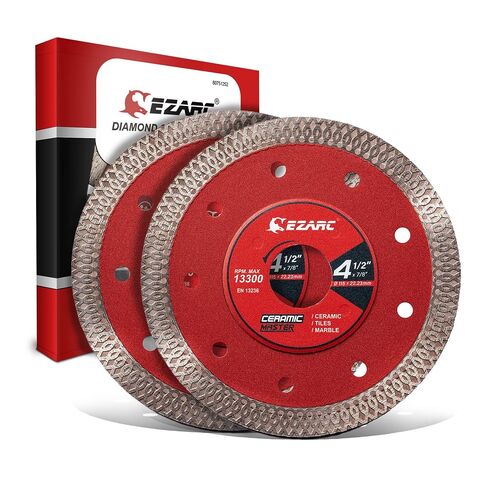 EZARC 3 inch Super Thin Diamond Blade, Diamond Saw Blades for Angle Grinder, 3" Tile Blade for Smooth Cutting Porcelain Ceramic Granite Marble Tile, 3/8" Arbor (2-Pack) in Kuwait