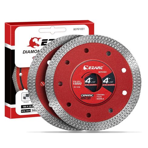EZARC 3 inch Super Thin Diamond Blade, Diamond Saw Blades for Angle Grinder, 3" Tile Blade for Smooth Cutting Porcelain Ceramic Granite Marble Tile, 3/8" Arbor (2-Pack) in Kuwait