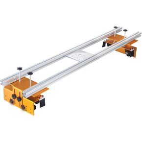 58 Inch Router Sled and Slab Flattening Jig for Woodworking | Adjustable Width and Height with Aluminum Rails, Router Base Plate and Dust Brushes for Wood Slabs and Table Tops in Kuwait