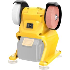Mini Bench Grinder Compatible with Dewalt 20V Battery(No Battery) | Cordless Bench Grinder with Dual Grinding Wheels for Sharpen Knives, Drills, Steel, Rust Removal in Kuwait