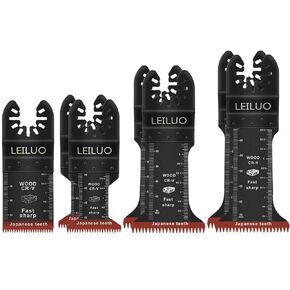LEILUO 7 Pcs Oscillating Tool Blade Japanese Teeth Extra Long Oscillating Saw Blades for Wood CRV Multitool Blades Set Compatible with DeWalt Makita Milwaukee and More in Kuwait