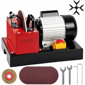 800W Lawn Mower Blade Sharpener, 1.09HP Bench Grinder with 9-Inch Ceramic Grinding Wheel, Multi-Angle Sharpening & Rust Removal Wheel for High Lift, Low Lift, Gator & Flat Blades in Kuwait