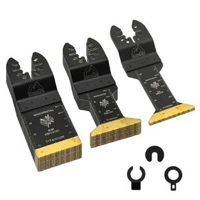 Merryland Titanium Oscillating Multitool Blade 23 Pack, 1 3/8 inch Titanium Coated Saw Blade 20 Pack and Adapter 3 Pack,Universal Quick Release Kit for Wood Metal Nail, OMTAT023D1 in Kuwait