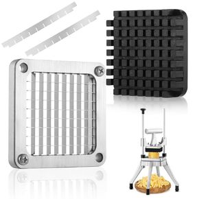 Chopper Replacement 3/8 inch Blade, Stainless Steel Cutter and Pusher Block for Commercial Vegetable Chopper, Metal Dicer for Potato, Carrot, Onion, Cucumber, Fruit Cutting Machine in Saudi Arabia