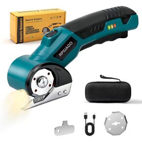 Electric Cardboard Cutter, 3000mAh Battery Cordless Electric Scissors | High-Torque Motor, 2 SK5 Blades, LED Light, Heavy Duty Box Cutter for Cardboard, Plastic, Leather, Carpet & DIY Projects in Kuwait