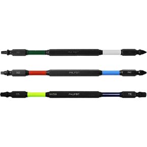 ORBiT - SQ1+PH1/SQ2+PH2/T25+T30 IMPACT BiT 3pc. 6 INCH, 6 TiPS, Modified Geometry, Double End+Double Duty (Drives #4/6/8/10 SQ+PH & T25/T30 Screws) in Saudi Arabia