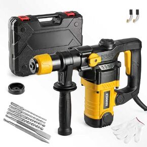 Multi-functional electric hammer drill, electric drill with plastic box and multiple drill bits in Kuwait