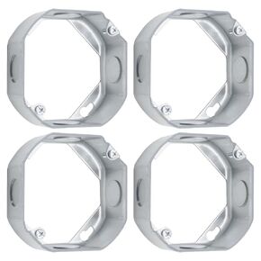 4-in Octagon Extension Ring, 4 Pack, UL Listed | 1-1/2-in Deep with 1/2-in Knockouts; 4-Pack; Durable Galvanized Steel Construction for Increasing Box Capacity. in Kuwait