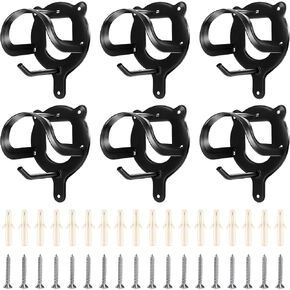 12 Counts Horse Bridle Rack Bridle Bracket Bridle Hooks Horse Tack Storage Halter Hanger Metal Bridle Holder with Tubes and Screw for Horse Barn Supplies, Black in Saudi Arabia