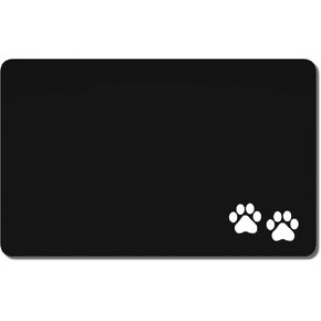 Rnivvi Dog Food Mat, 12" x 19" Flower Absorbent Dog Cat Bowl Mat for Food and Water, Cute Anti-Slip Rubber Pet Feeding Rug Protect Floors, Puppy Placemat for Feeding & Watering Supplies, Tropical in Saudi Arabia