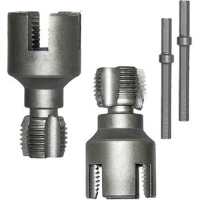 Upgraded Electric Drill Compatible PVC Pipe Threader Kit Rethreading Tools,1/2'' and 3/4'' Integrated Internal & External Pipe Thread Cutting Tools(1/2'' & 3/4'') (MIX) in Kuwait