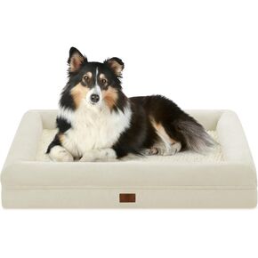 Small Dog Bed, Orthopedic Dog Bed with Waterproof Cover, Removable Memory Foam Bolster Dog Soft Sofa Bed with Nonskid Bottom, Pet Bed with Washable Cover in Saudi Arabia