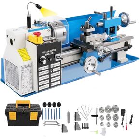 7"x14" Benchtop Mini Metal Lathe, 550W Variable Speed Up to 2250 RPM with 3-Jaw Self-Centering Chuck, High Precision Hobby Metalworking Machine for DIY & Small Workshop in Kuwait