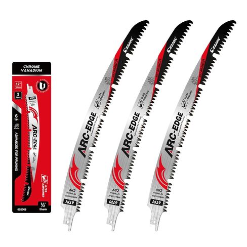 EZARC Arc Edge Reciprocating Saw Blades, 15-Inch 6TPI for Pruning, 3-Pack | U-Groove Chip Removal, Extra-Long Arc Edge, Fleam Ground Teeth, Deep Gullets, Up to 3x Life, for Tree Trimming, Green Wood in Kuwait