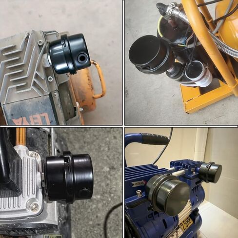 2 Pcs 1/2" Thread Air Compressor Silencer Filter, 20mm Metal Noise Muffler, Air Compressor Intake Filter Replacement, Fits Generators, Blowers, Exhaust Ports in Kuwait