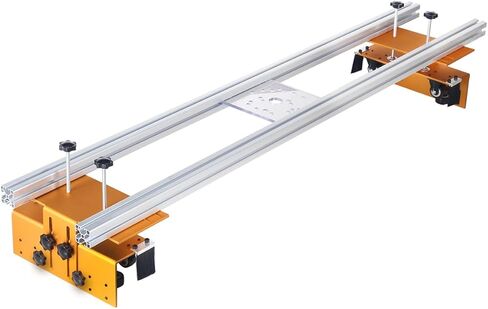 58 Inch Router Sled and Slab Flattening Jig for Woodworking | Adjustable Width and Height with Aluminum Rails, Router Base Plate and Dust Brushes for Wood Slabs and Table Tops in Kuwait
