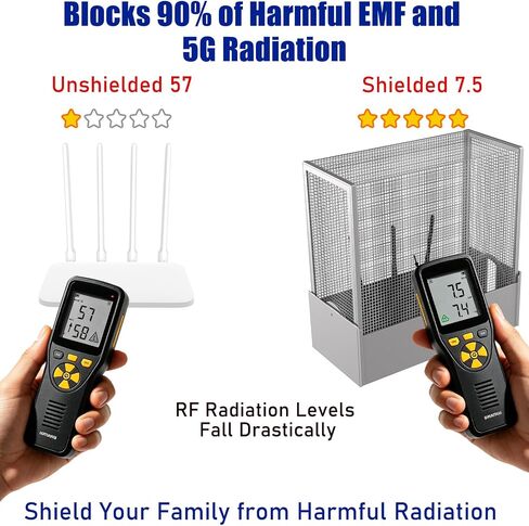 WiFi Jammer Signal Blocker Large WiFi Router Cover Blocks 90% of Router Emf & 5G Faraday Cage for WiFi Router for 5G & Standard Routers 12.6" L X 5.3" W X 12.4" H in Kuwait