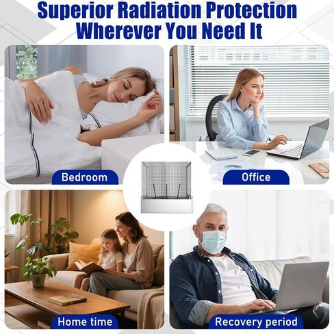 WiFi Jammer Signal Blocker Large WiFi Router Cover Blocks 90% of Router Emf & 5G Faraday Cage for WiFi Router for 5G & Standard Routers 12.6" L X 5.3" W X 12.4" H in Kuwait