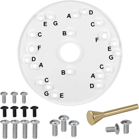71369 6-1/2" Router Base Plate with Letter Marked Holes Fits for Porter Cable, Bos-ch, Craftsman, Dewalt, Hitachi, Ryobi in Kuwait
