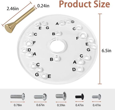 71369 6-1/2" Router Base Plate with Letter Marked Holes Fits for Porter Cable, Bos-ch, Craftsman, Dewalt, Hitachi, Ryobi in Kuwait