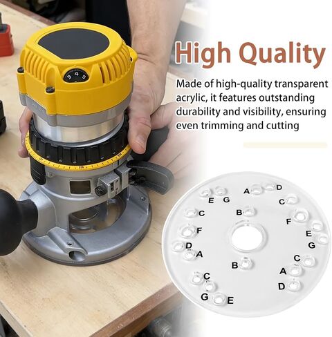 71369 6-1/2" Router Base Plate with Letter Marked Holes Fits for Porter Cable, Bos-ch, Craftsman, Dewalt, Hitachi, Ryobi in Kuwait