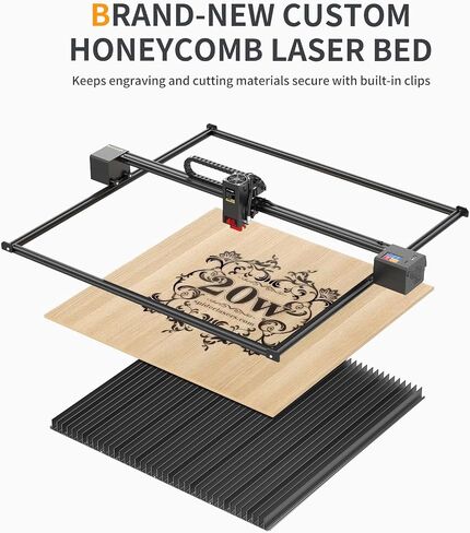 Puikos Oxidation Version Up Honeycomb Laser Bed 400 x 400 mm Working Table | For XTool M2/D1/D1 Pro, Most Laser Engraver Cutting Machine, Engraver Machine Accessories, Fast Heat Dissipation in Kuwait