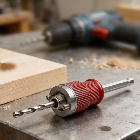 Woodworking Hole Opener Quick-Connect Self-Locking Extension Rod, 10mm Hex Shank, 16mm and 5/8 inch Thread, Compatible with Bi-Metal Hole Saws in Kuwait