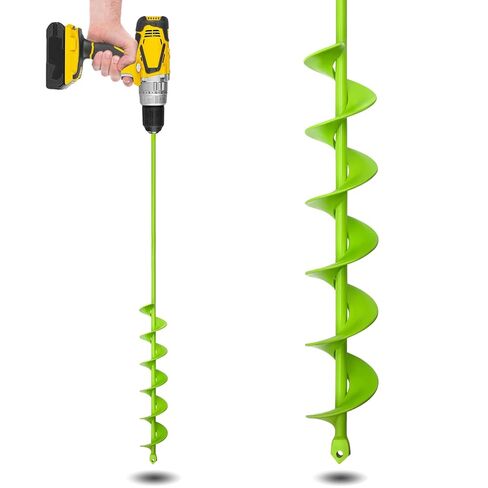2"x32“ Auger Drill Bit for Planting, Heavy-Duty Planting Auger for Bulbs, Post Hole Digger for 3/8"Hex Drive Drill in Kuwait