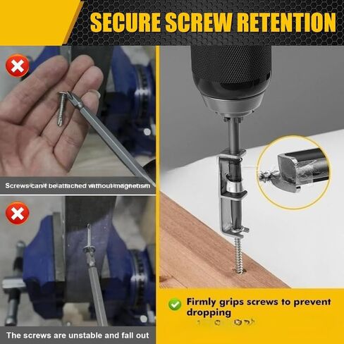 Screw Holder Drill Bit Set 2pcs Screwdriver Bit with Screw Guide Universal Accessory for Tile Drilling and Driving in Kuwait