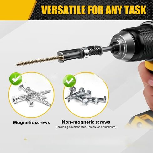 Screw Holder Drill Bit Set 2pcs Screwdriver Bit with Screw Guide Universal Accessory for Tile Drilling and Driving in Kuwait
