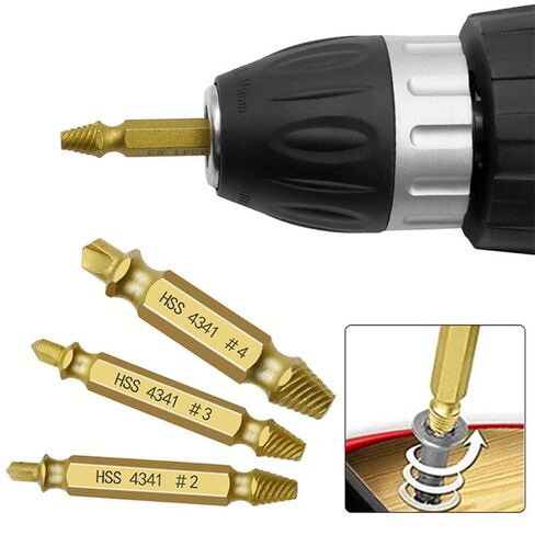 Screw Extractor Drill Bit Set – Professional Drill Bit Kit for Stripped and Broken Screw Removal (6Pcs) in Kuwait